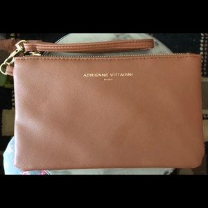 Adrienne Vittadini Charging Wristlet Cognac Brown